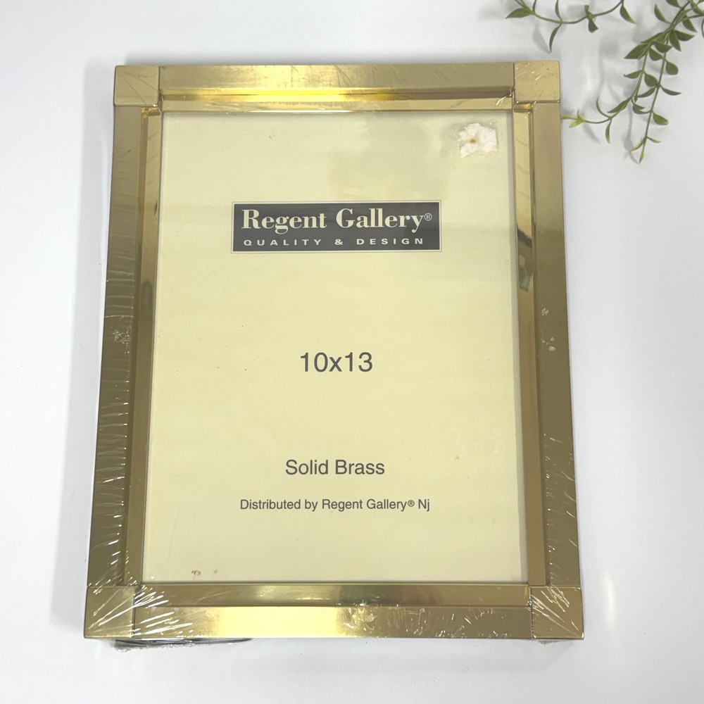Vtg Regent Gallery Solid Brass 10x13 Photo Picture Frame Gold Tone Vintage Style